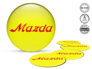 Mazda Gewölbtes Sticker Logo Felgendekor-Stil
